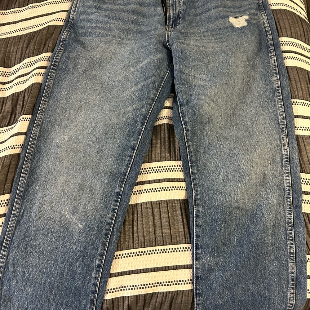Blue women's mom Jeans